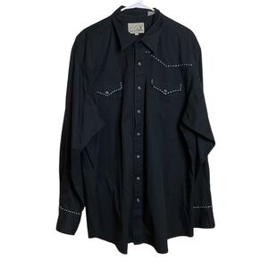 Vintage Roper Denver Colorado Western Shirt Pearl Snap Embroidered Tribal Sz 3XL